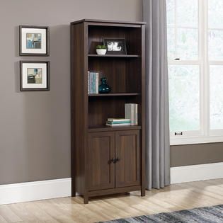 Sauder County Line Library with Doors   Home   Furniture   Home Office