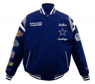 NFL Dallas Cowboys 5X Super Bowl Champions Cotton Twill Jacket —