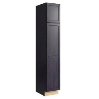 Cardell Pallini 15 in. W x 84 in. H Linen Cabinet in Ebon Smoke VLC152184L.AE0M7.C64M