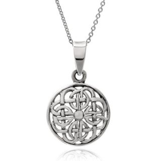 Journee Collection Sterling Silver Handcrafted Celtic Pendant