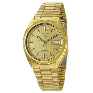 Seiko Mens 5 Sports Automatic Stainless Steel Yellow Goldplated