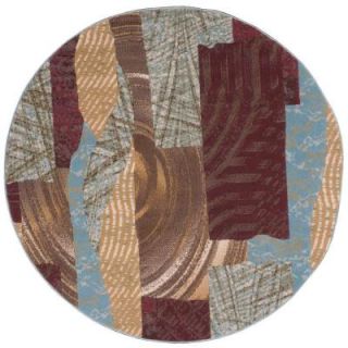 Nourison  Modesto Splash Brown 5 ft. 3 in. Round Area Rug 183699