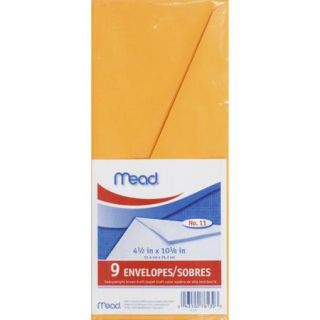 Mead Products 76130 Letter Size Heavyweight Kraft Envelope 9 Count