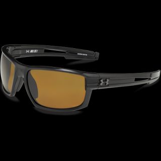 Under Armour Captain Storm ANSI Sunglasses   Shiny Black Frame with Amber Lens 816206