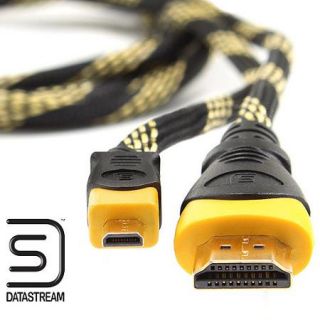 DATASTREAM Micro HDMI to HDMI Cable with High Speed Ethernet Support, 6 Feet