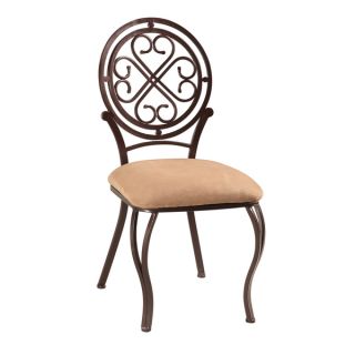 Somette Lizzy Metal Hammered Brown Traditional Side Chair (Set of 4
