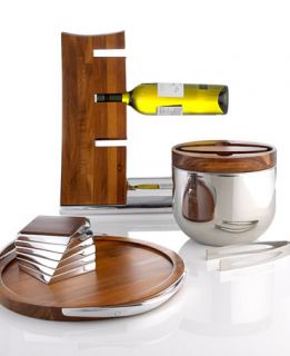 Nambe Wood and Metal Barware Collection   Bar & Wine Accessories