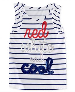 Epic Threads Little Girls Red, White & Cool Stripe Print Tank, Only