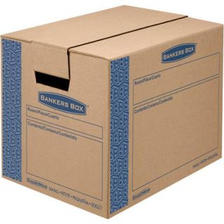 Bankers Box SmoothMove Fast Assembly Tape Free Moving and Storage Boxes, Small, 10pk