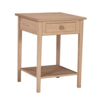 International Concepts 21 in. Unfinished Square Tall Accent Table OT 91