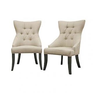 Baxton Studio Daphne Neutral Linen Fabric Modern Dining Chair (Set of