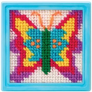 Alex Toys Simply Needlepoint Kits 6 1/2X6 1/2 Butterfly   Home