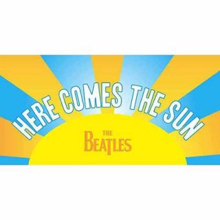 Beatles Here Comes the Sun Beach Towel, Yellow
