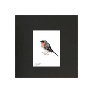 Robin Painting Print on Wrapped Canvas by Americanflat