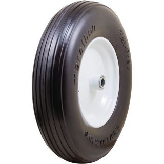 Marathon Tires Flat-Free Dense Wheelbarrow Tire — 3/4in. Bore, 4.80/4.00–8in.  Flat Free Wheelbarrow Wheels