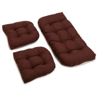 Blazing Needles 3 Piece Outdoor Bench and Dining Chair Cushion Set