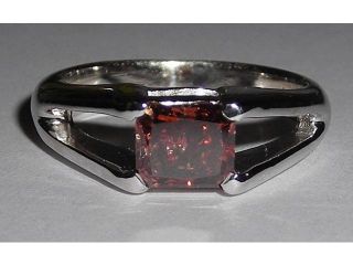0.75 carat PRINCESS red diamond ring solitaire jewelry