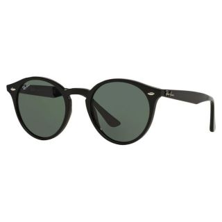 Ray Ban Unisex RB 2180 600.141 Shiny Black Plastic Round Sunglasses