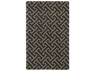 Hand tufted Cosmopolitan Charcoal/ Brown Wool Rug (8' x 11')