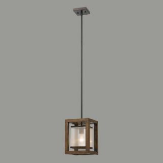 Wood and Metal Mission Pendant Lamp
