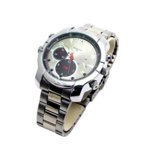 HD Silver Spy Watch with Night Vision and 4GB Memory NIGHTWATCHSILVER4GB