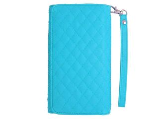 for Nokia Lumia 630 635 Baby Blue Quilted Faux Leather Pouch Case Cover