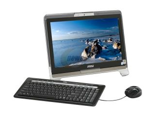 MSI Desktop PC Wind Top AE1900 10SUS Intel Atom 330 (1.60 GHz) 2 GB DDR2 250 GB HDD 18.5" Touchscreen Windows Vista Home Basic