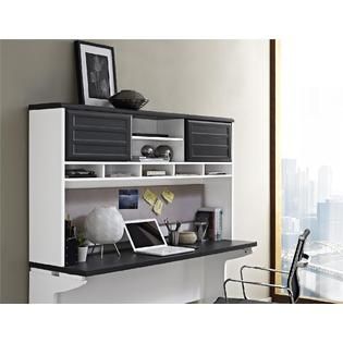 Dorel Home Furnishings Pursuit White and Gray Hutch   Home   Furniture