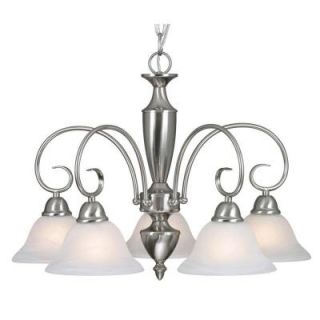 Yvette Collection 5 Light Pewter Chandelier 395DLMPPWMBL