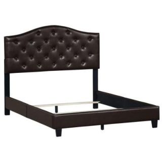 PRI All in 1 Queen Size Tuft Headboard and Bed Frame in Brown DS 1929 290