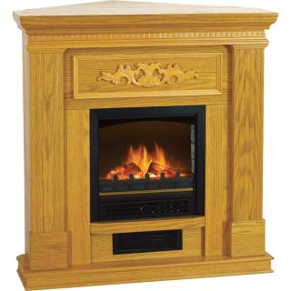 Quality Craft Electric Fireplace — 4500 BTU, Oak Finish, Model# QCM650-38A-OAK