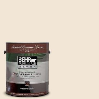 BEHR Premium Plus Ultra 1 gal. #1813 Cottage White Eggshell Enamel Interior Paint 275001