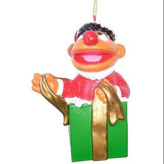 4" Sesame Street Ernie in a Present Christmas Ornament