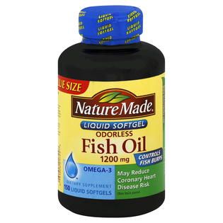 Nature Made Fish Oil, Odorless, 1200 mg, Liquid Softgels, Value Size