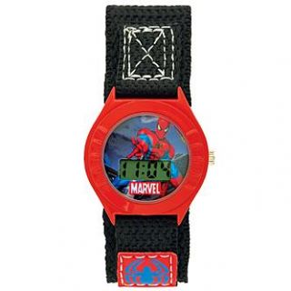 Disney Spiderman Digital Watch   Black/Blue/Red Wrap Strap Band
