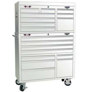 Viper Tool Storage  41 9 Drawer 18G Steel Rolling Cabinet, White