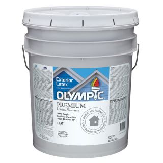 Olympic White Flat Latex Exterior Paint (Actual Net Contents 570 fl oz)