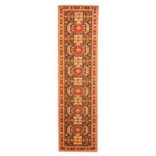Herat Oriental Indo Hand knotted Kazak Traditional Red Wool Runner Rug