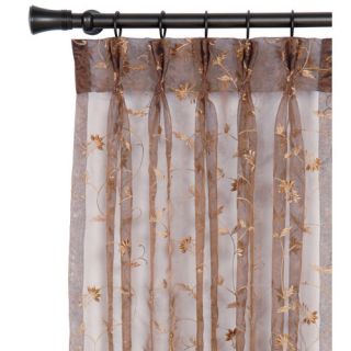 Half Price Drapes Florentina Embroidered Sheer Single Curtain Panel