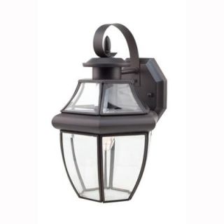 Bel Air Lighting Contemporary 1 Light Outdoor Black Coach Lantern with Clear Glass 4310 BK