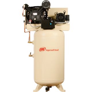Ingersoll Rand Type-30 Reciprocating Air Compressor (Fully Packaged) — 5 HP, 200 Volt 3 Phase, Model# 2475N5FP  80   100 Gallon, 5 HP Vertical Air Compressors