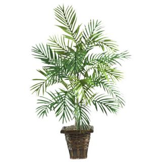 Silk Areca Palm Floor Plant with Pot by Nearly Natural