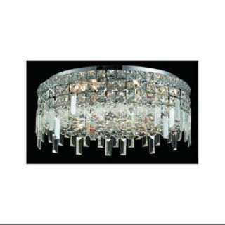 Maxim Clear Crystal Flush w 6 Lights in Chrome (Spectra Swarovski)