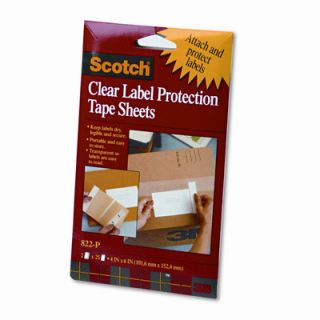 Heavyweight 4 x 6 Clear Label Protector Tape Sheets, Two 25 Sheet Pads