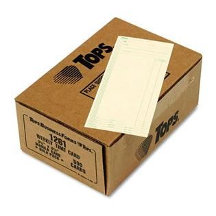 TOPS Weely Time Cards, 3 3/8 x 8 1/4   Office Supplies   Paper