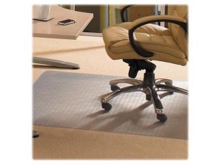 Cleartex Advantagemat Standard Chair Mat   Carpeted Floor, Floor, Home, Office   53" Length x 45" Width x 85 mil Thickness Overall   Polyvinyl Chloride (PVC)   Clear