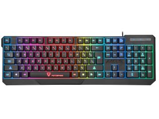 Motospeed K70L USB Wired Seven Color Backlit Gaming Keyboard   Black