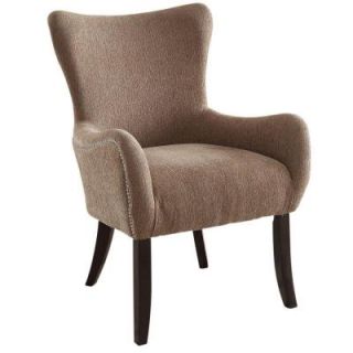 Worldwide Homefurnishings Studded Fabric Accent Chair in Beige 403 879BG