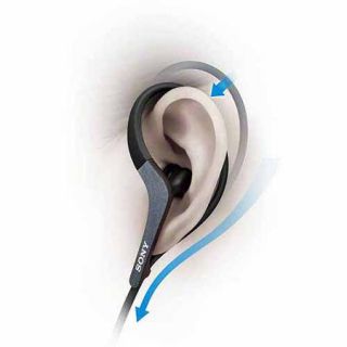 Sony MDRAS400EX/W Active Sports Headphones with Adjustable Ear Loop