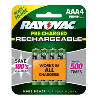 Rayovac Nickel Metal Hydride AAA Rechargeable Battery (4 Pack) LD724 4OP